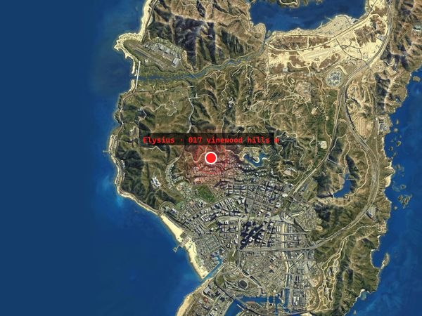 Vinewood Hills Mansion Monta — Mapa Elysius